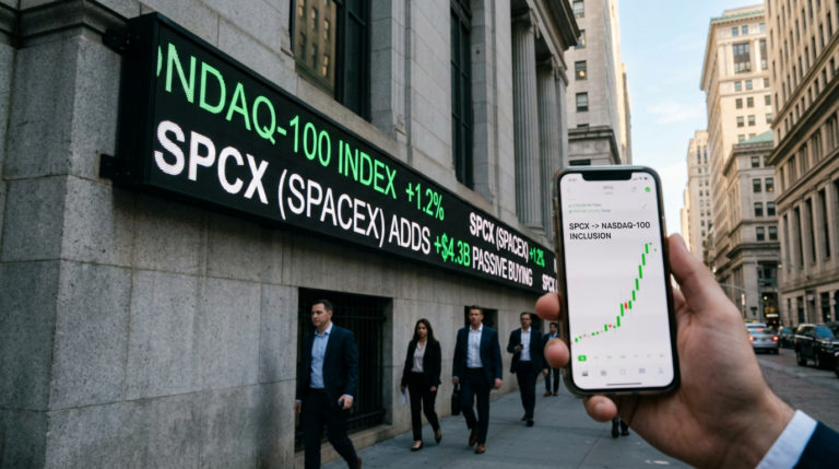 SpaceX Joins the Nasdaq-100 in Two Days. The Forced Buying Is Already Priced In.